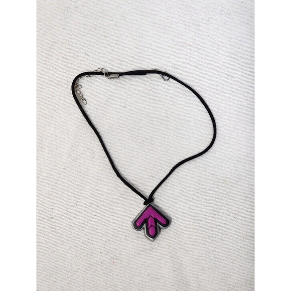 Pink Silver dance dance revolution DDR Clay Arrow Keychain - Picture 2 of 3